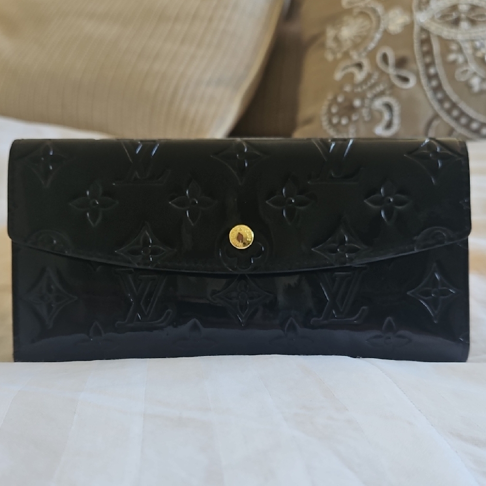 Louis Vuitton Black Embossed Clutch